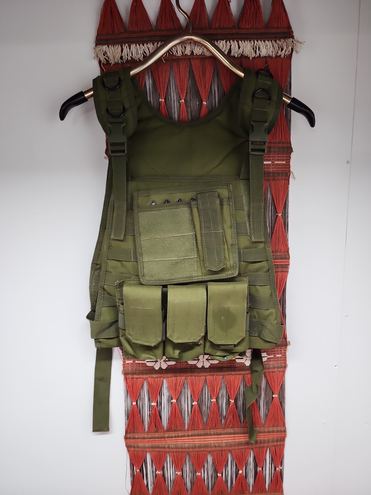 Male Standard Tactical Armor Carrier Vest Green Adjustable O/S S~XL No Plates
