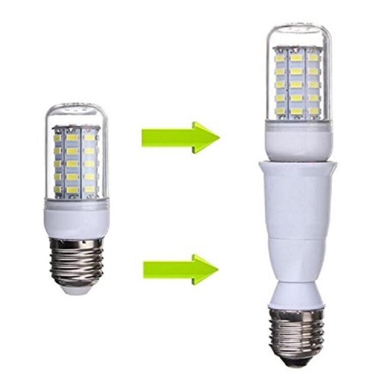 E26 Medium Socket Extender Standard Light Bulb Socket 2.5" Extension
