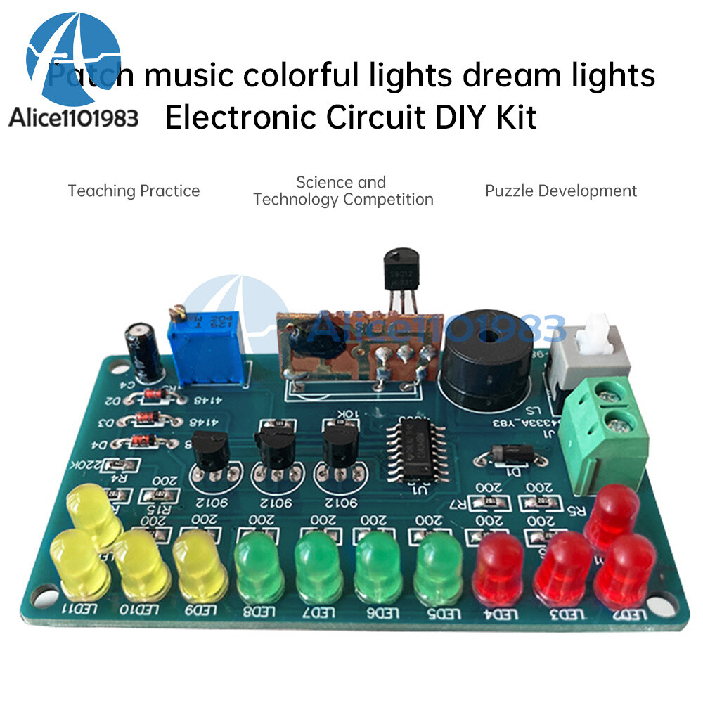 Soldering Practice CD4060 SMT Music Circuit Board LED Electronic Project DIY Kit
