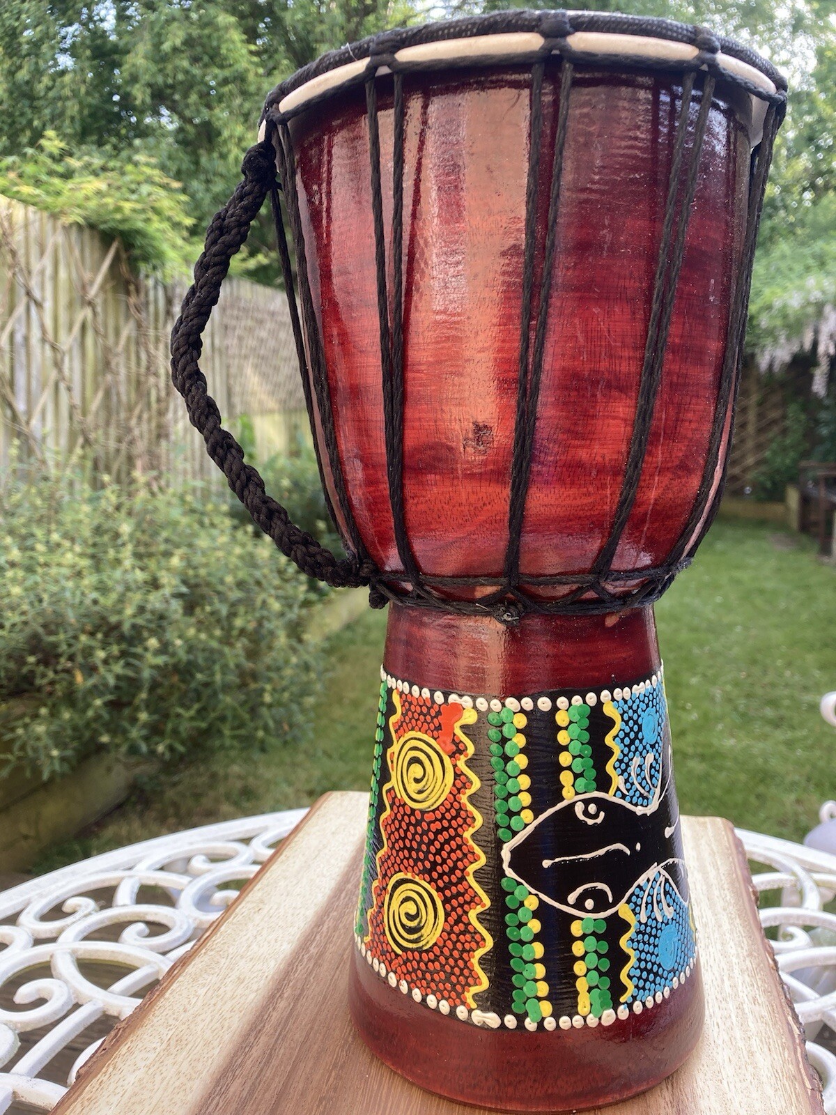 Djembe Drum - Dreamtime Hand Painted  Design - Various Sizes - Fair Trade
