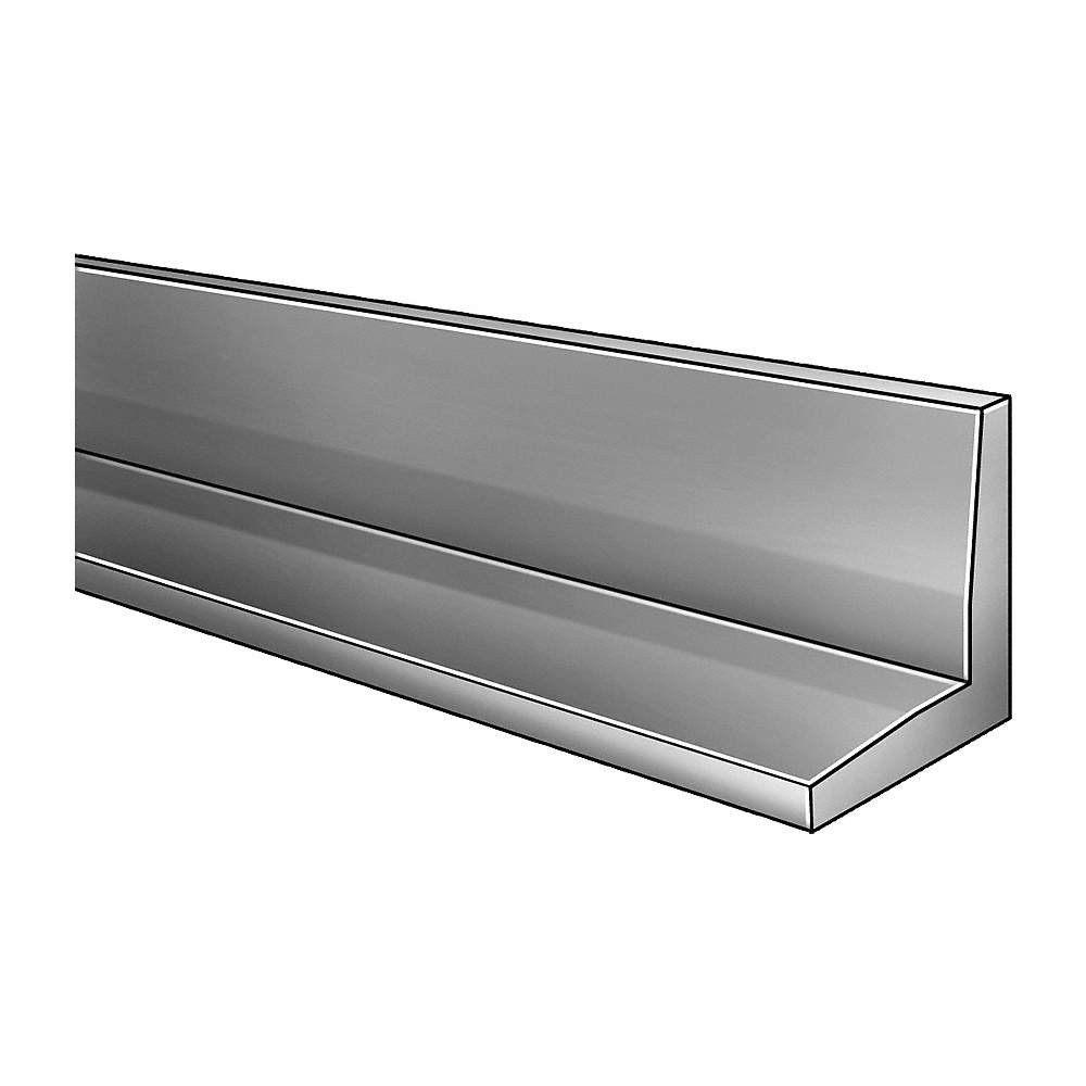 GRAINGER APPROVED 4YTN8 90 Degree Angle Stock,SS,7 ft Overall L 4YTN8