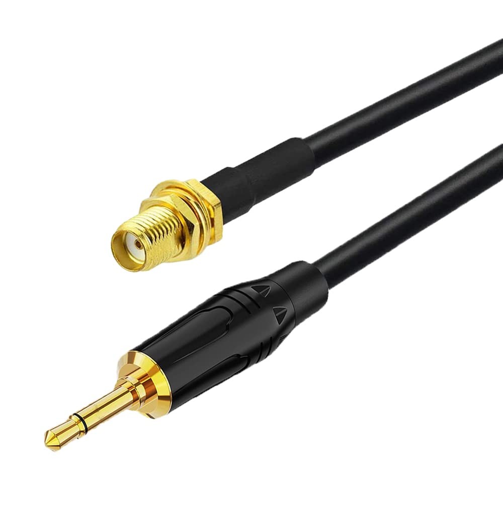 supmory SMA Female to 3.5mm Mono 1/8" TS Stereo Plug