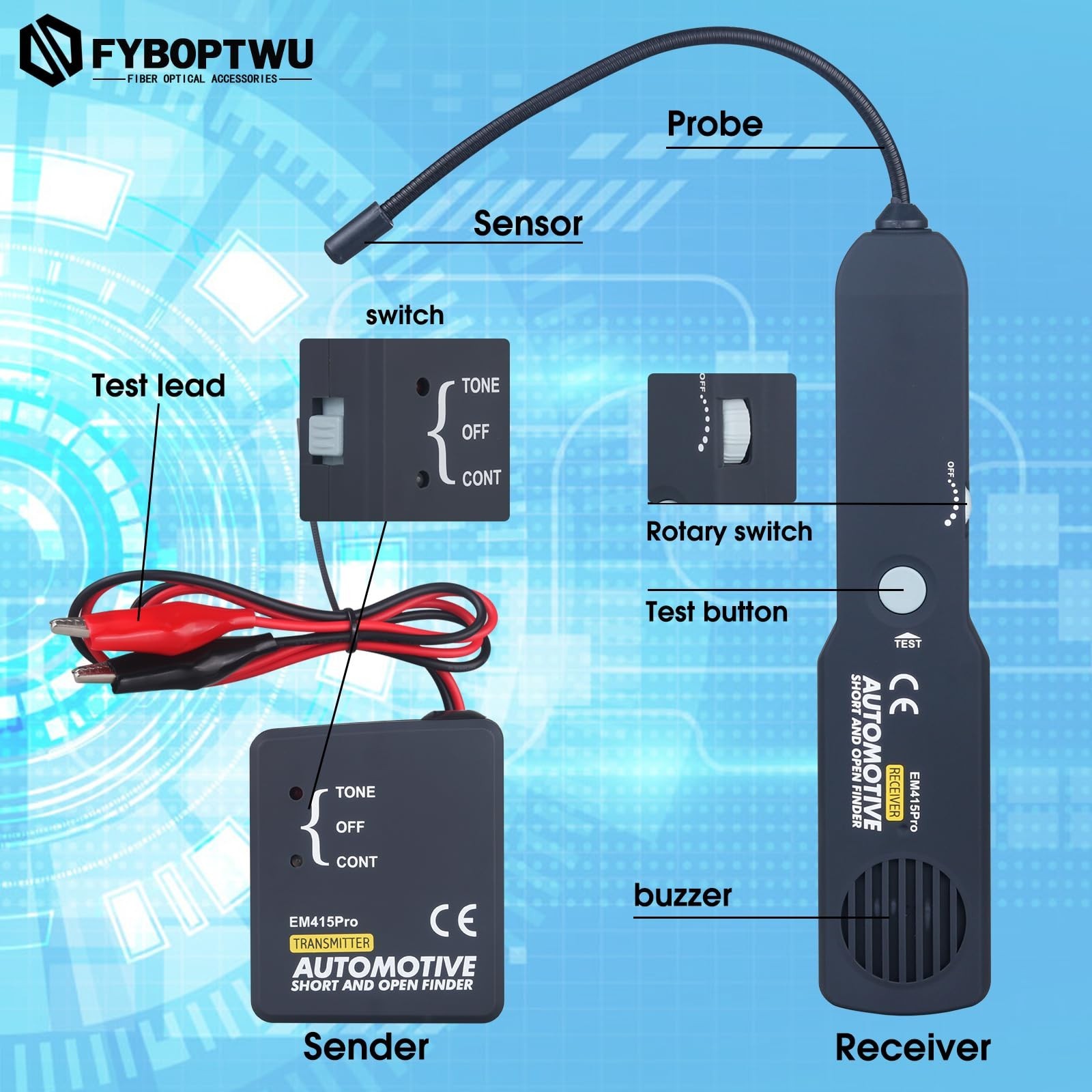 Cable Circuit Wire Tracker Automotive Electrical Open & Short Finder Circuit ...