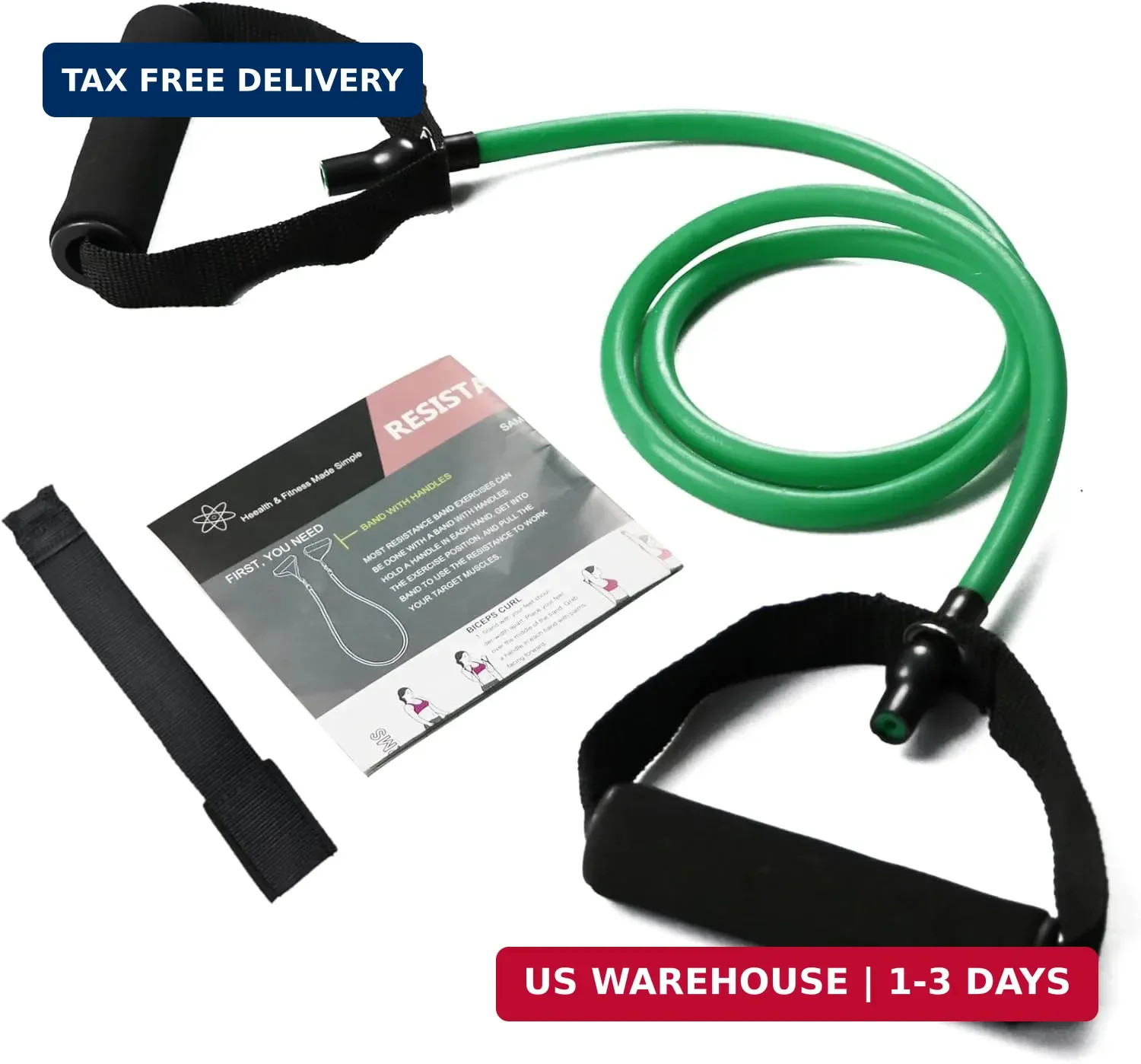 Resistance Bands with Handles, Single Resistance Bands, Exercise Bands with Hand
