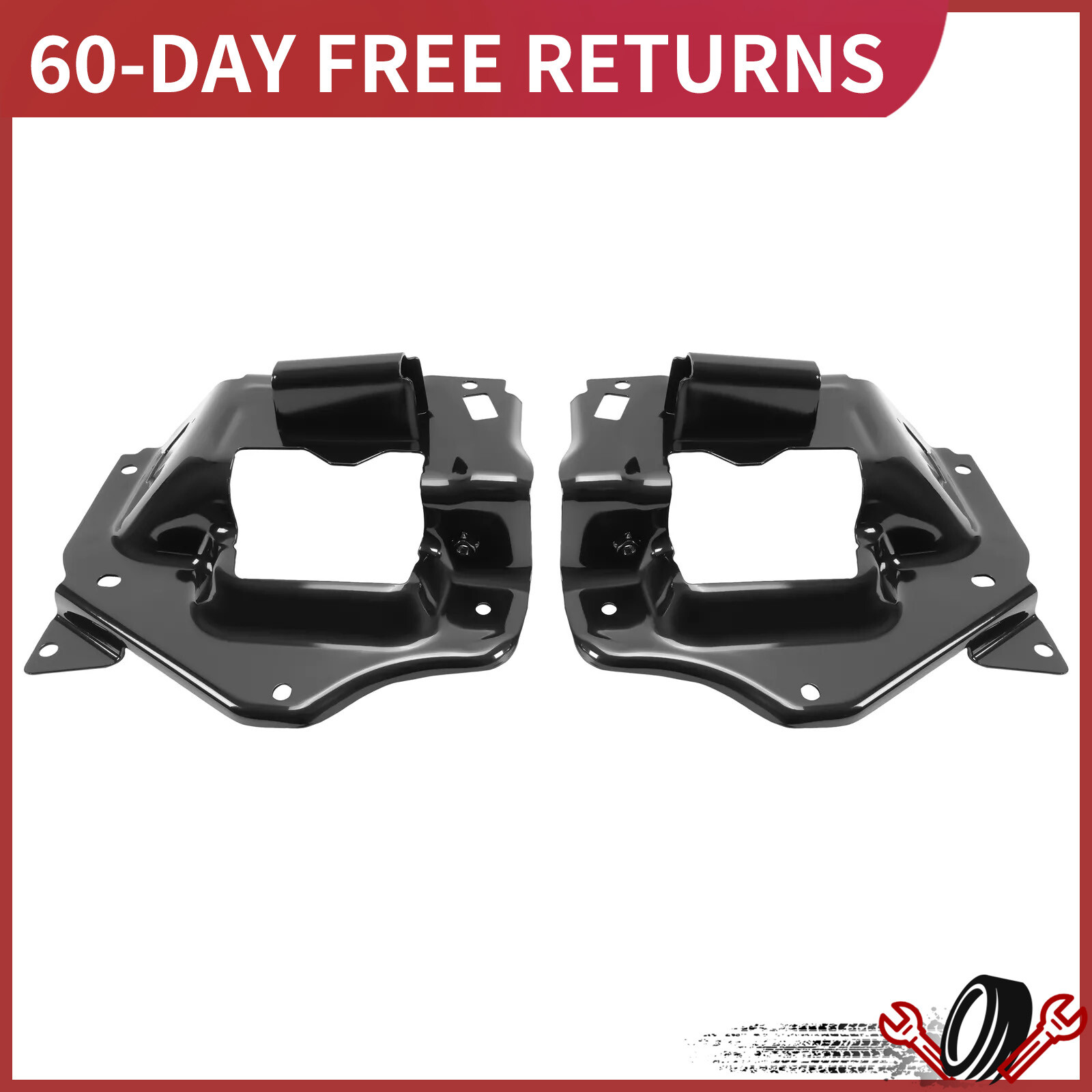 Left & Right Front Inner Bumper Bracket Support For Chevy Silverado 1500 2014-15
