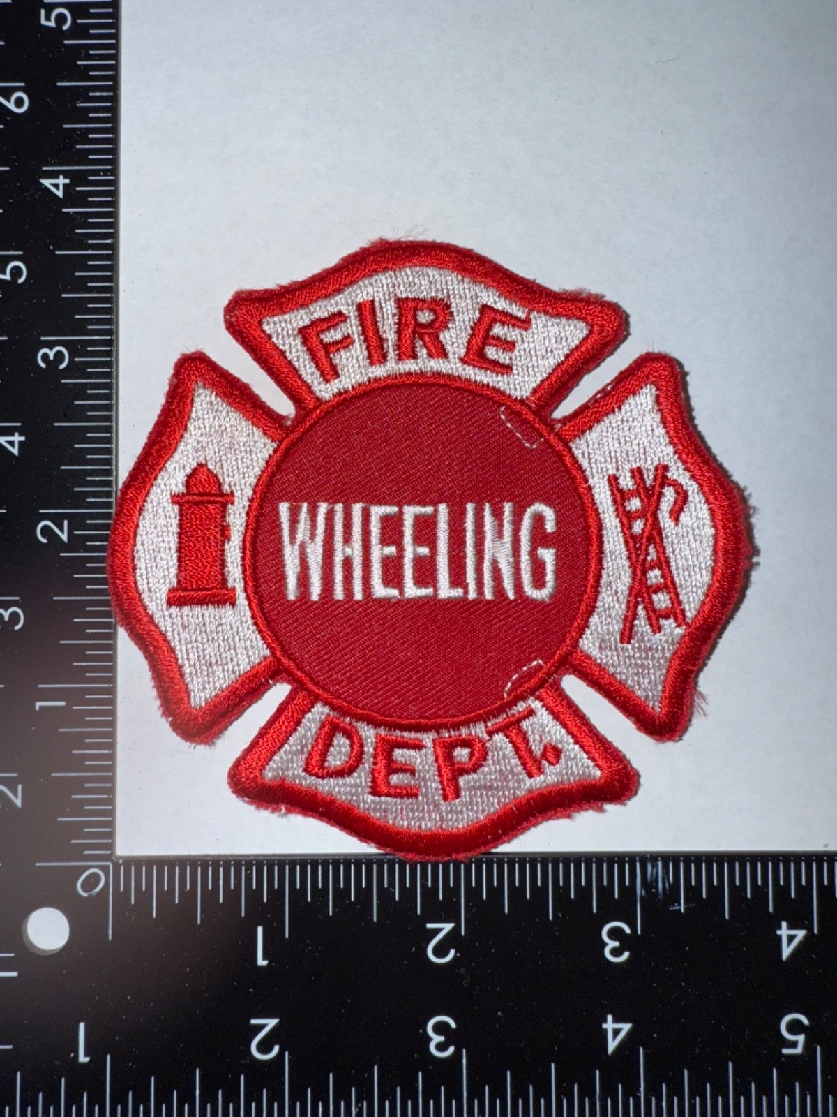 Wheeling Illinois IL Fire Department Shoulder Patch Obsolete Collectible