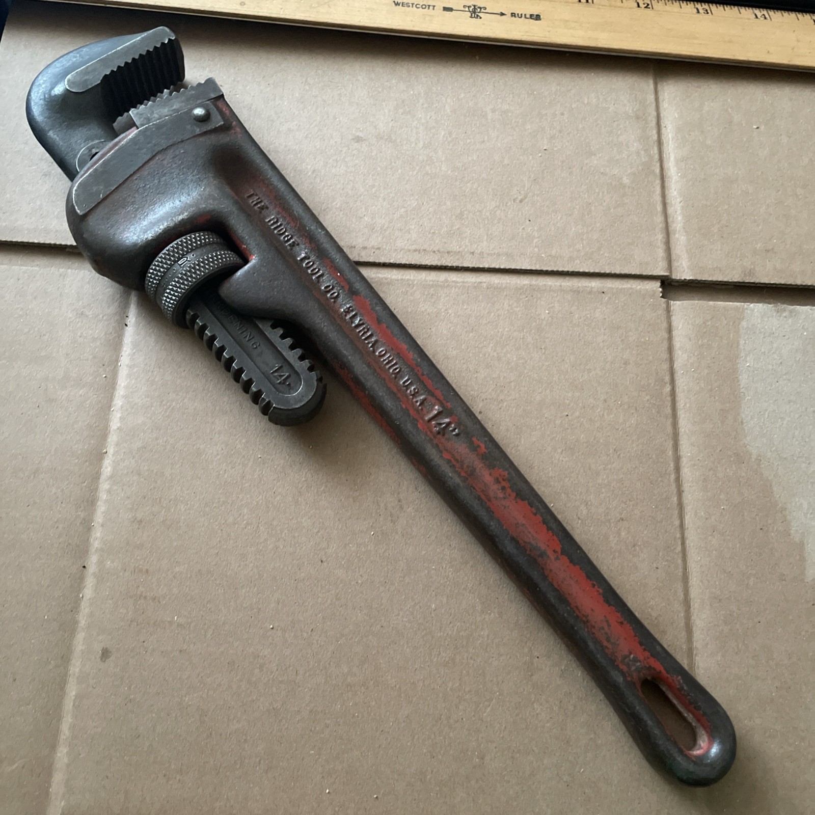 Ridgid Pipe wrench 14" heavy duty preowned