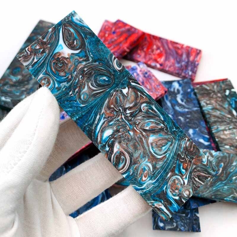 DIY Knife Handle Scales Blank Plate Colorful Resin Knives Making Material #J