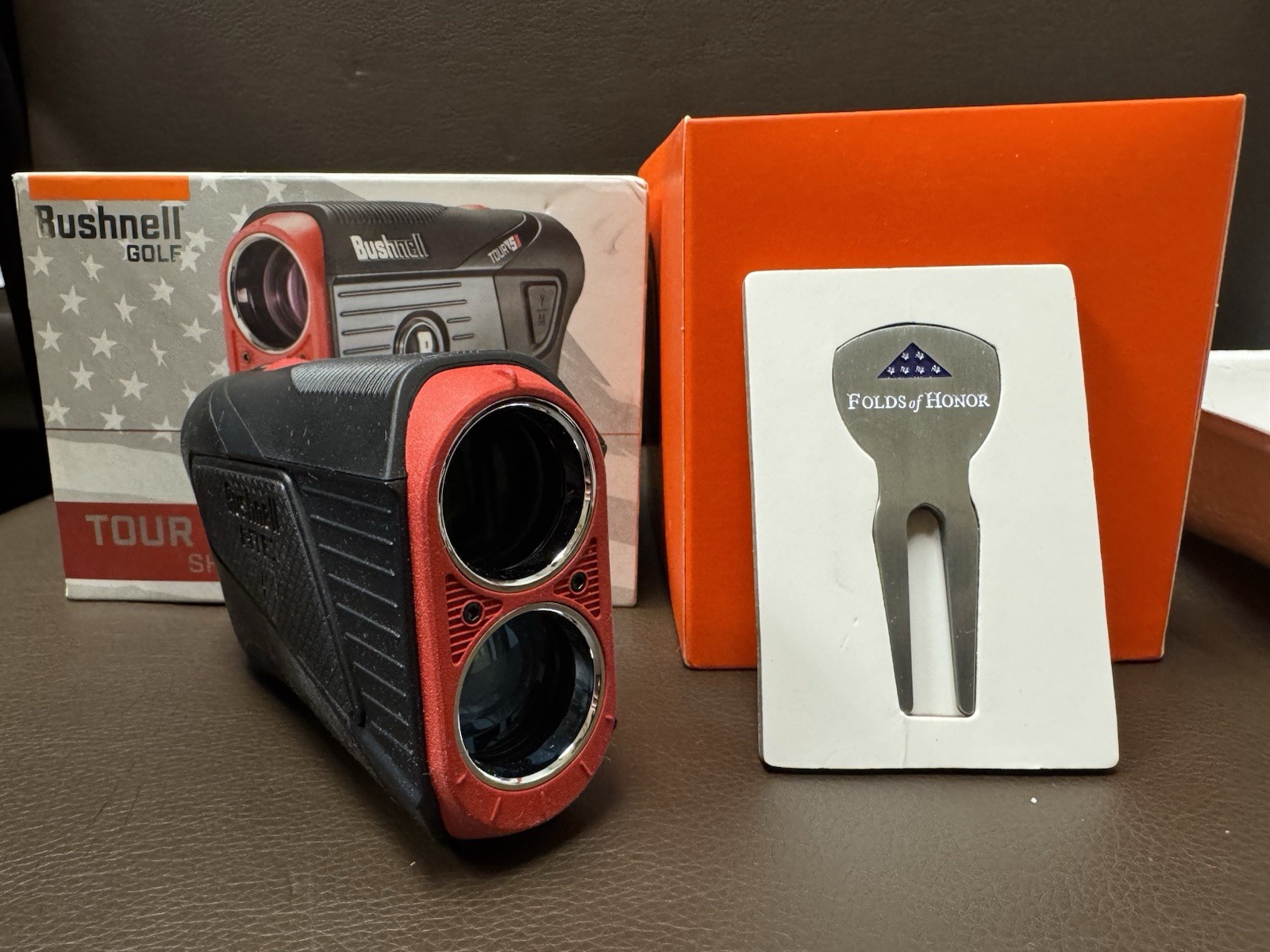 Bushnell Tour V5 Laser Golf Rangefinder Patriot Pack Red- New Open Box