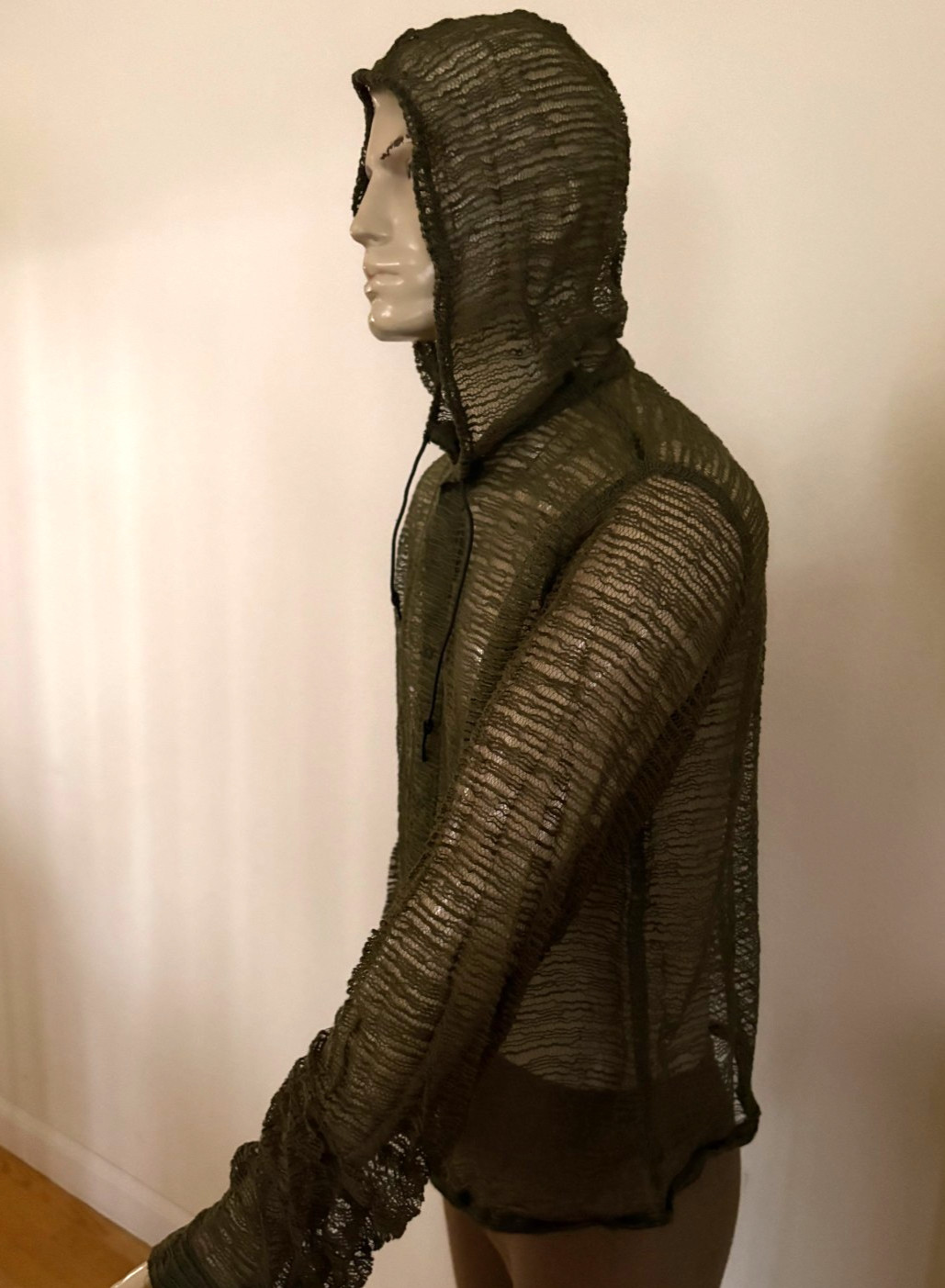 NEW UNISSUED US ARMY INSECT REPELLENT NET MESH JACKET (LARGE)
