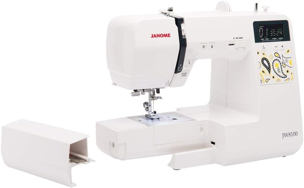 Janome JW8100 Fully-Featured Computerized Sewing Machine with 100 Stitches, 7 Bu