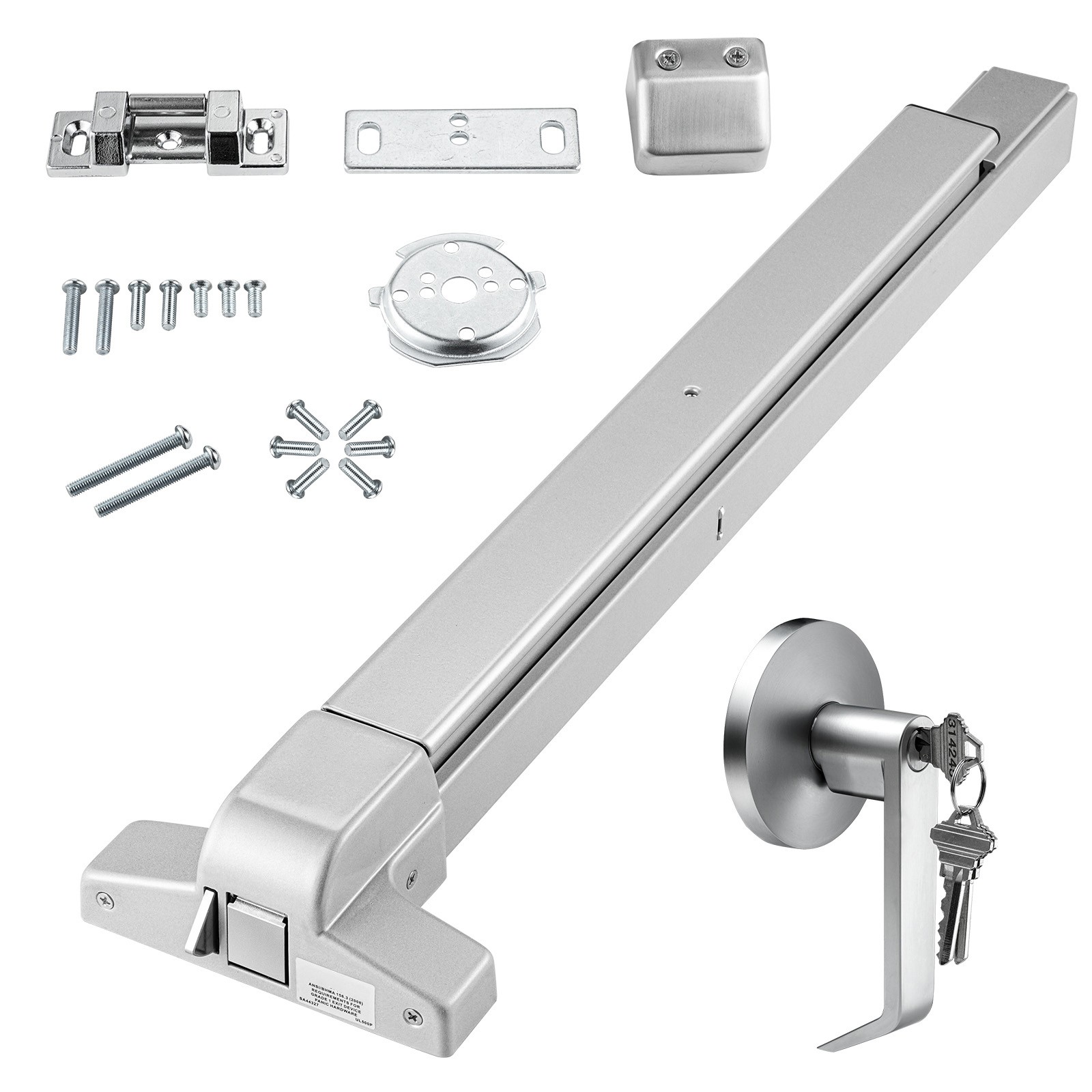 Push Bar Door Locks Carbon Steel Panic Bars for Exit Doors Exterior Lever