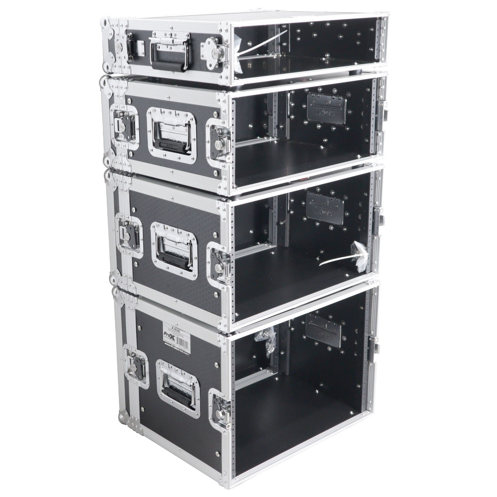 ProX X-4UE 4 Space ATA Rack Road Case 14" deep DJ Effects Case by Prox