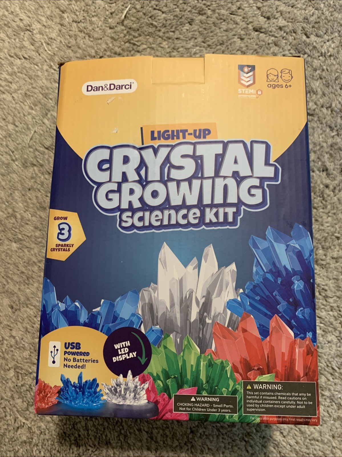 Light-up Crystal Growing Science Kit — New In Box!