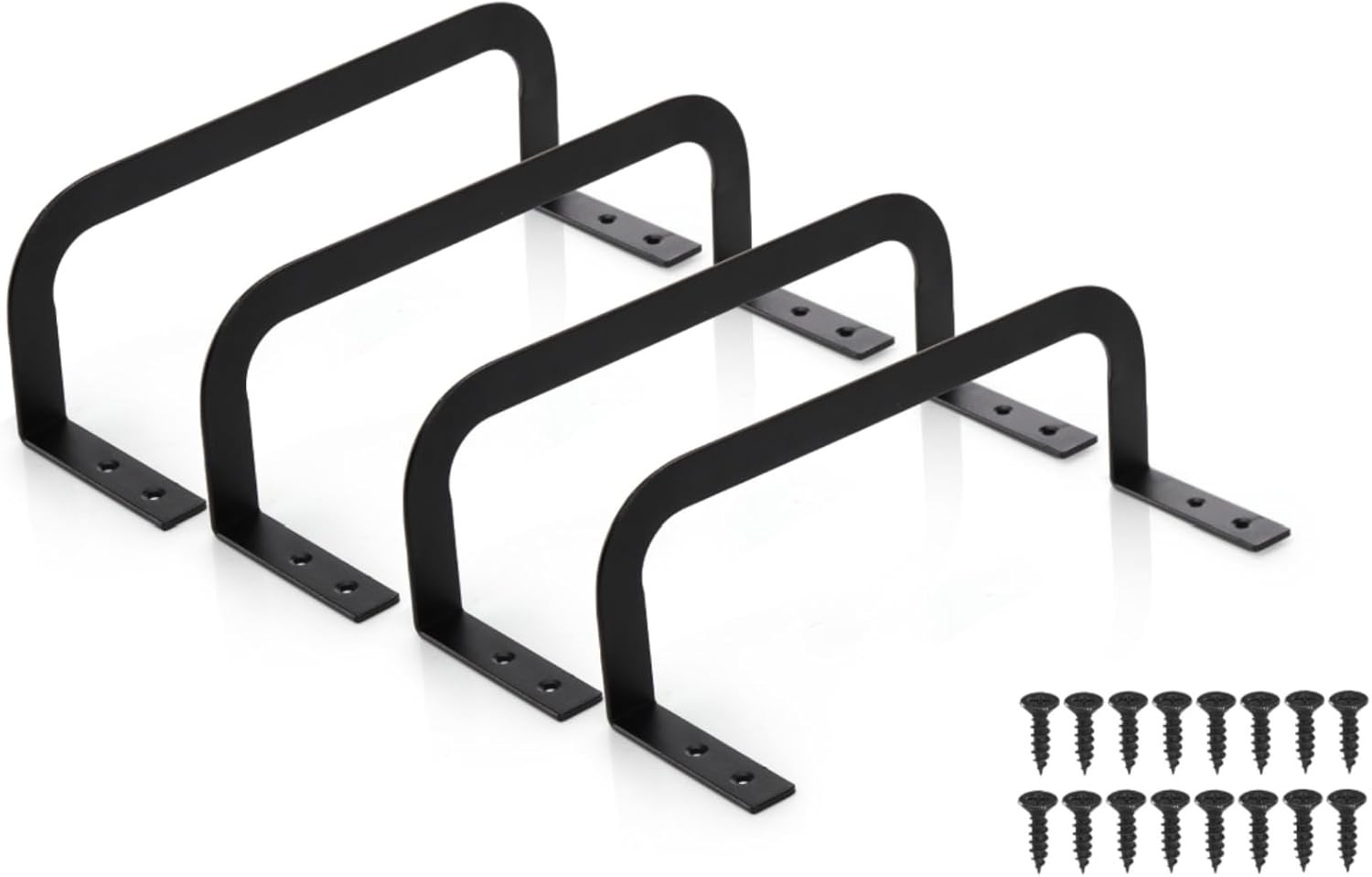 4 Pcs Mattress Retainer Bar, Metal Slide Stopper, Non Slip Black