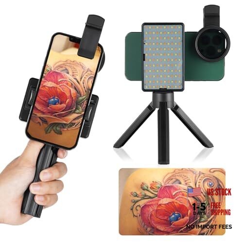 120 LED Polarized Light for Tattoo Kit with 52 mm Polarized CPL Len, Tripod