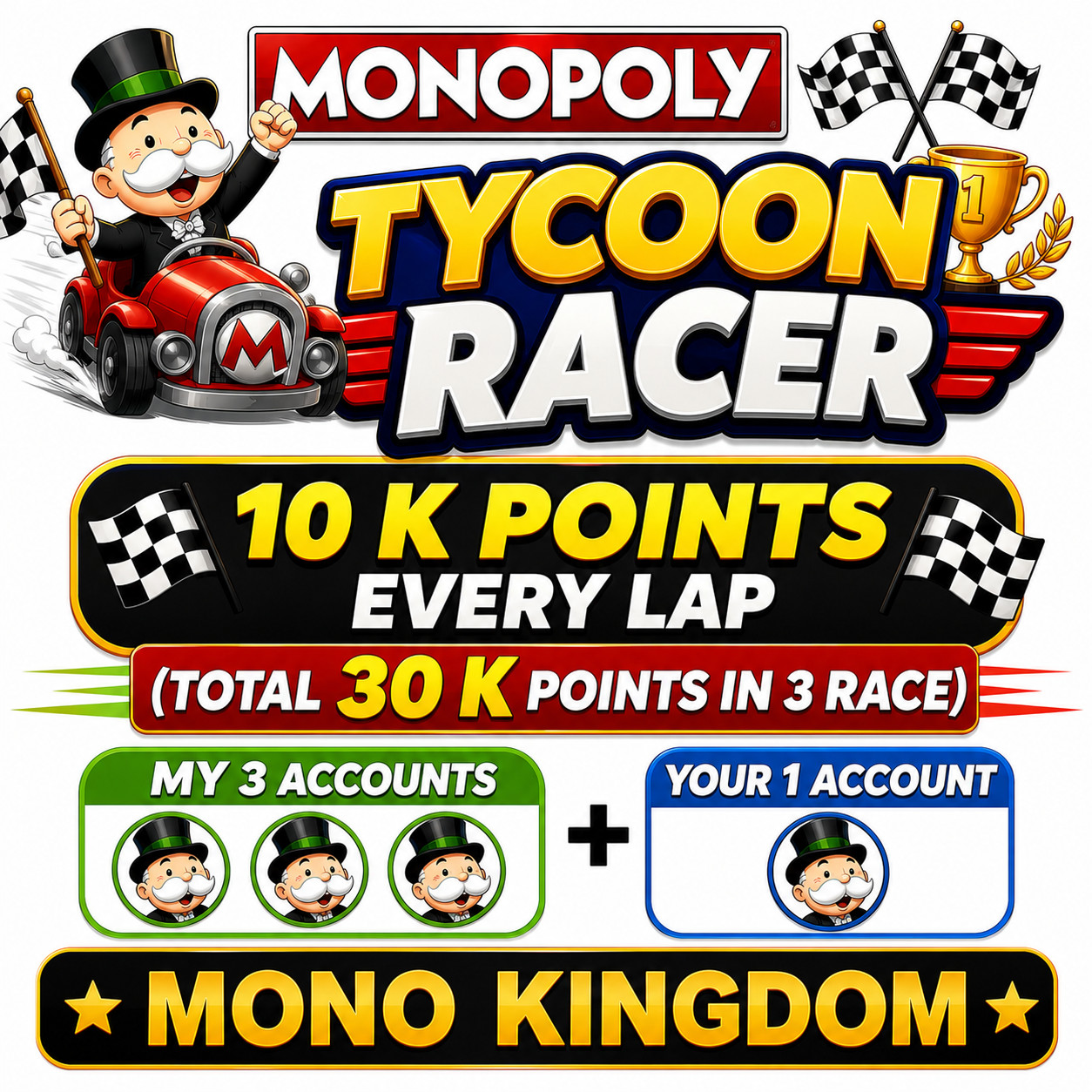 MOGO Stickers Go for Monopoly  Go 1⭐- 6⭐All sticker🔥-superfast 24/7