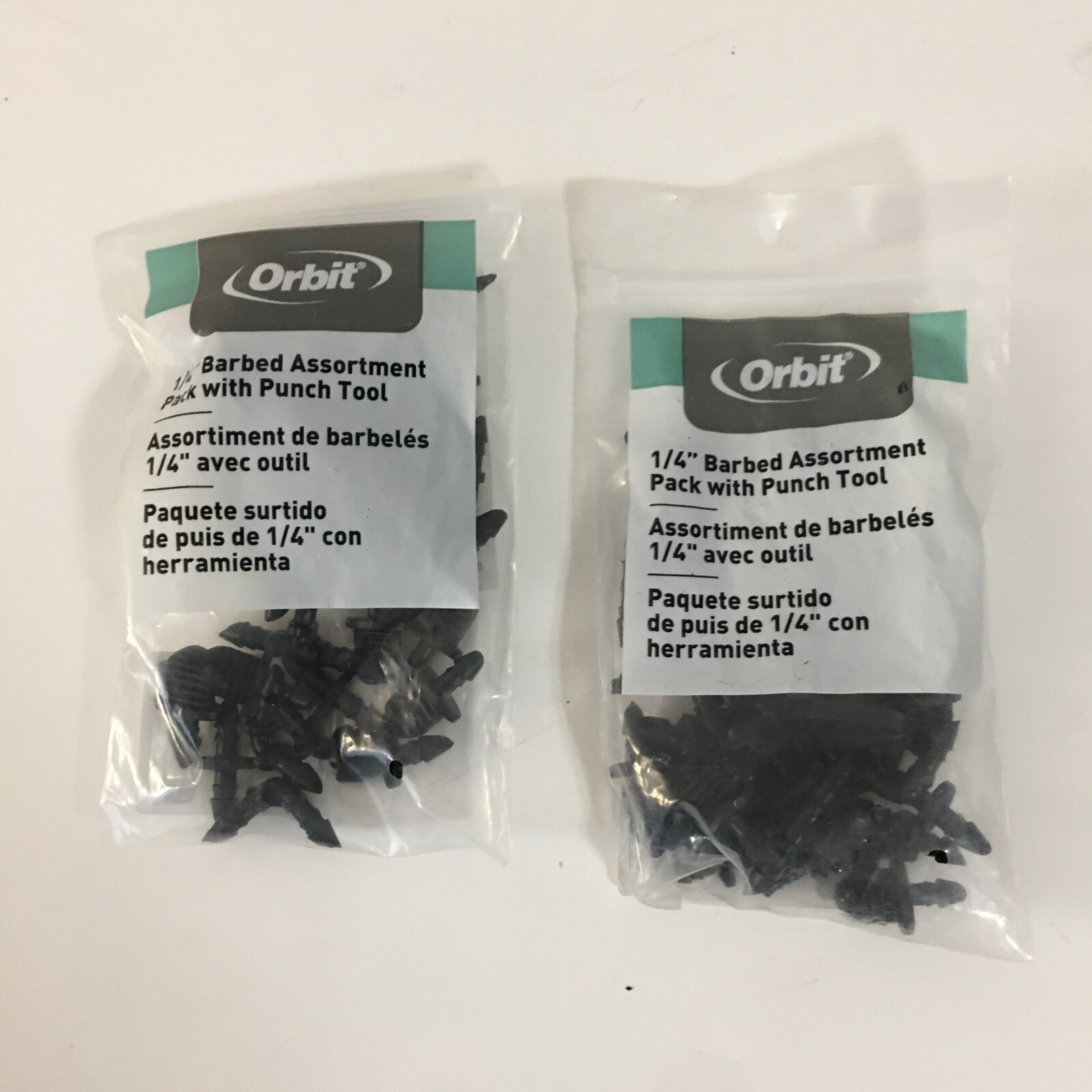 2 ORBIT 67431  1/4 in Barbed Assortment Drip Tubing Irrigation 20-pk each.