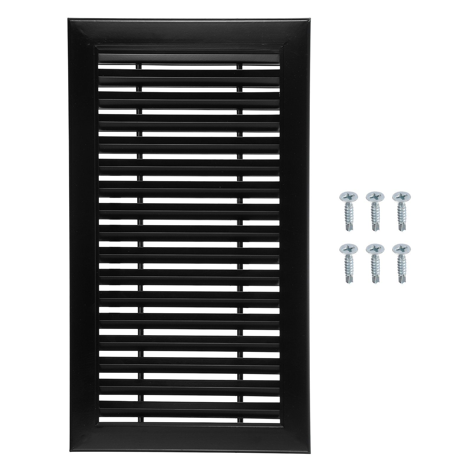 Aluminum Air Vent Cover (18"x10") Grille Ventilation Cover for Cabinet, Black