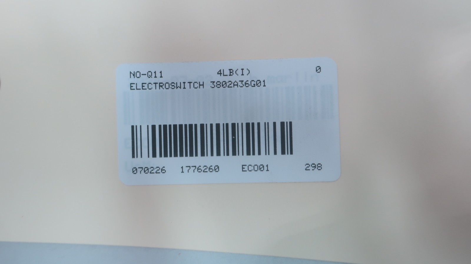 Electroswitch 3802A36G01 Rotary Cam Switch