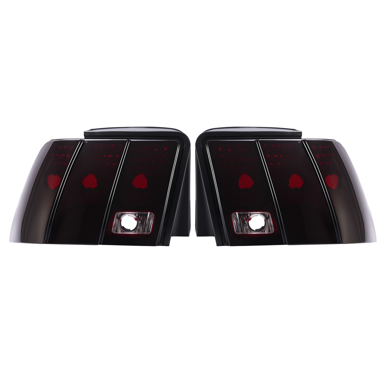 Pair Red Smoked Tail Lights Rear Brake Lamp For Ford Mustang 99-04 Left+Right