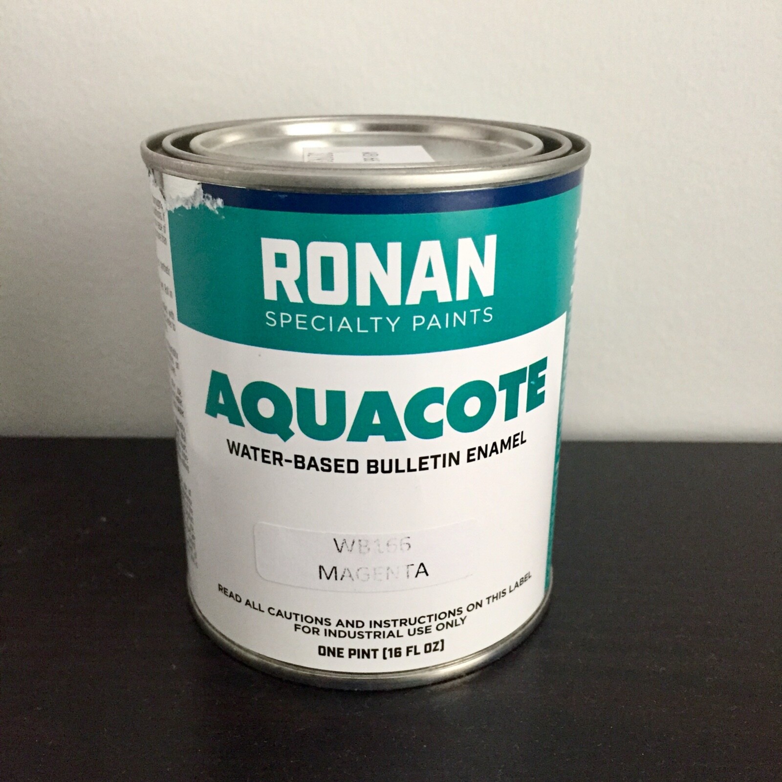 Ronan Aquacote Water-Based Bulletin Enamel Magenta. WB166. (One Pint. 16 OZ )
