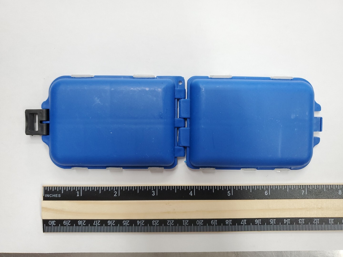 Pocket Size 10 Compartment Folding Pill Box - Vitamin Pill Storage - Blue