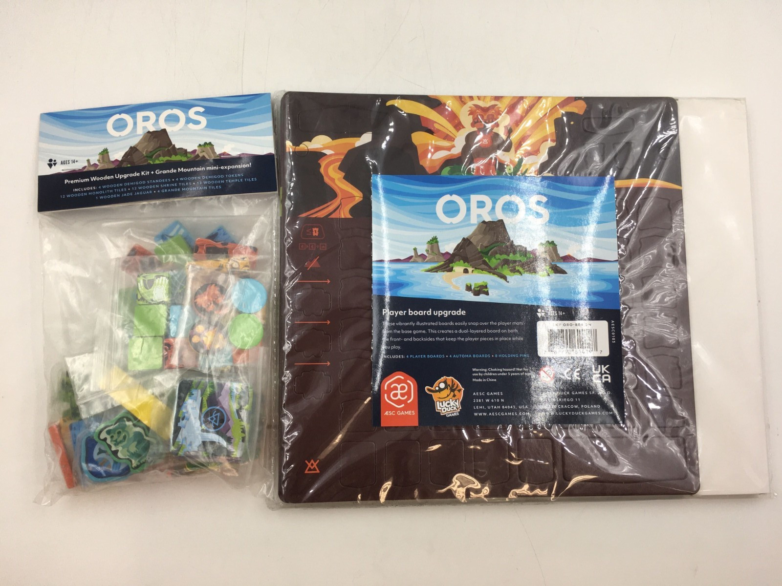 Oros Board Game Upgrades - Game Mats & Wooden Pieces