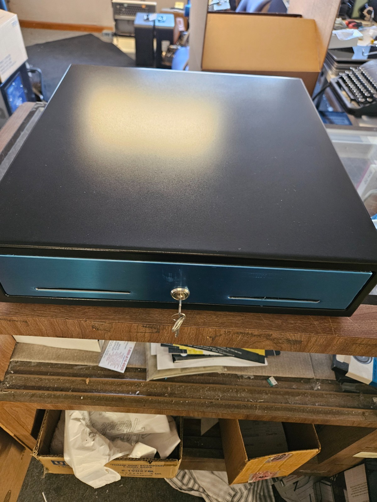NCR cash drawer 2176-1000-9090 with till and keys