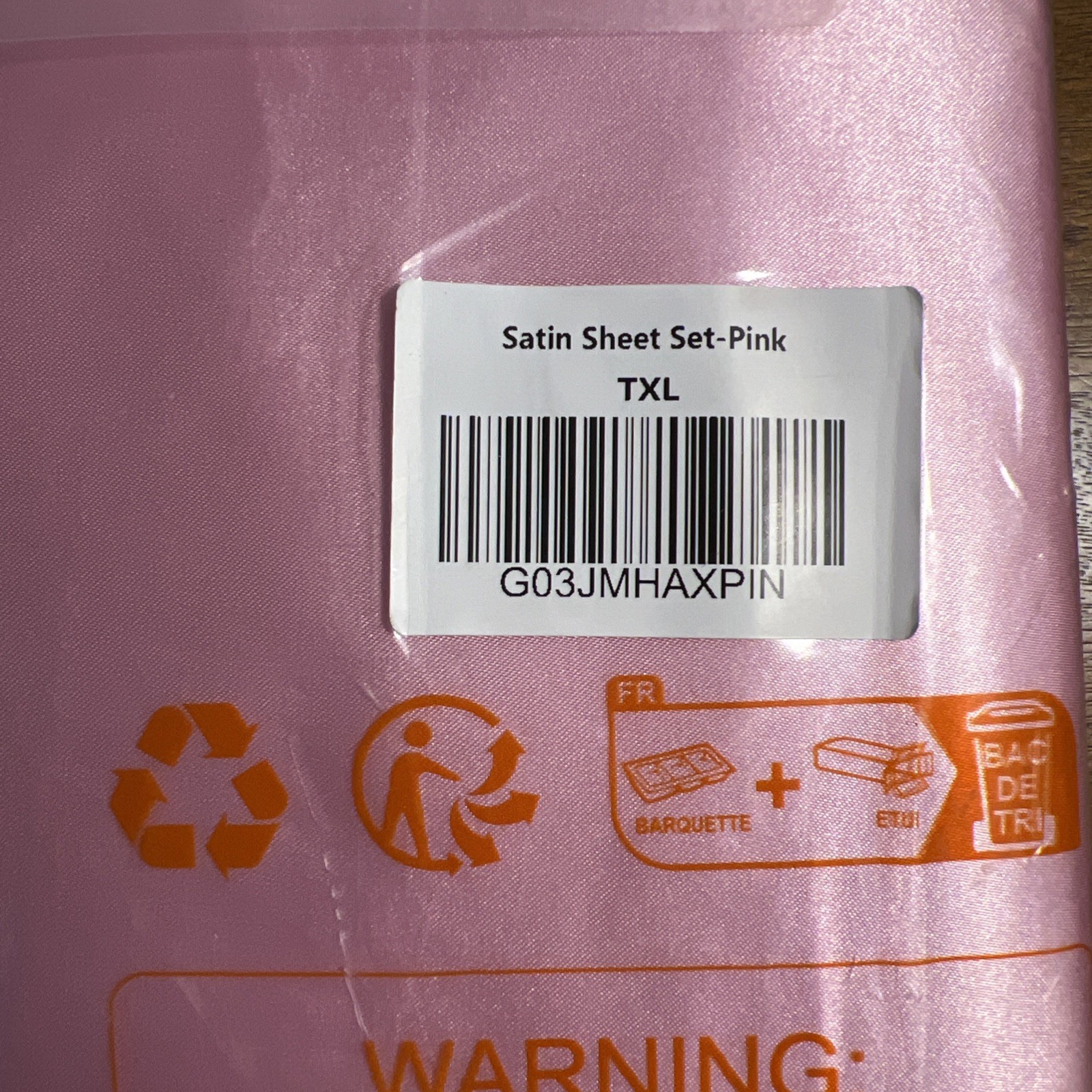 NTBAY PREMIUM QUALITY SATIN SHEET SET PINK TXL