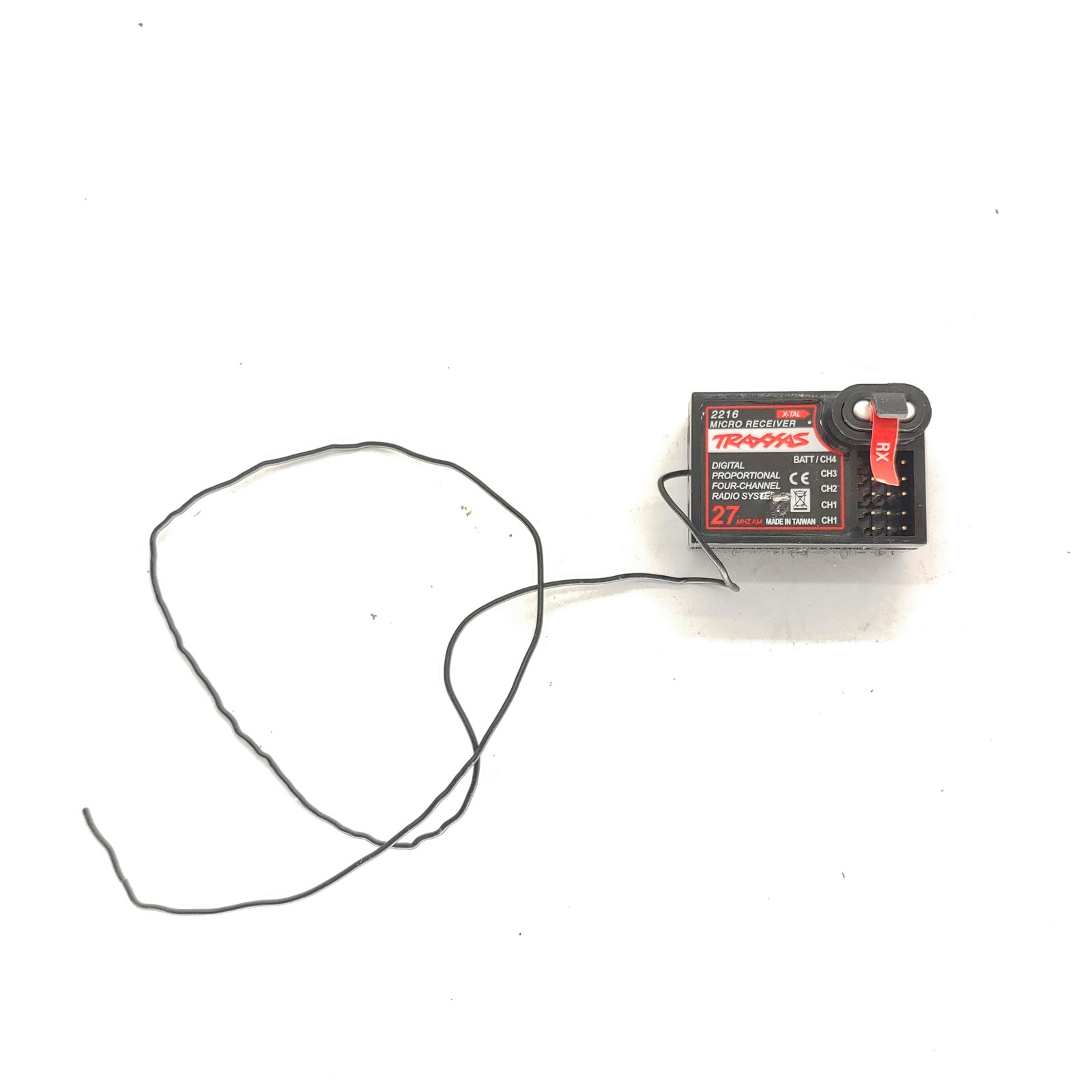Vintage Traxxas 2216 27MHz Micro Receiver w/ RED Crystal Used