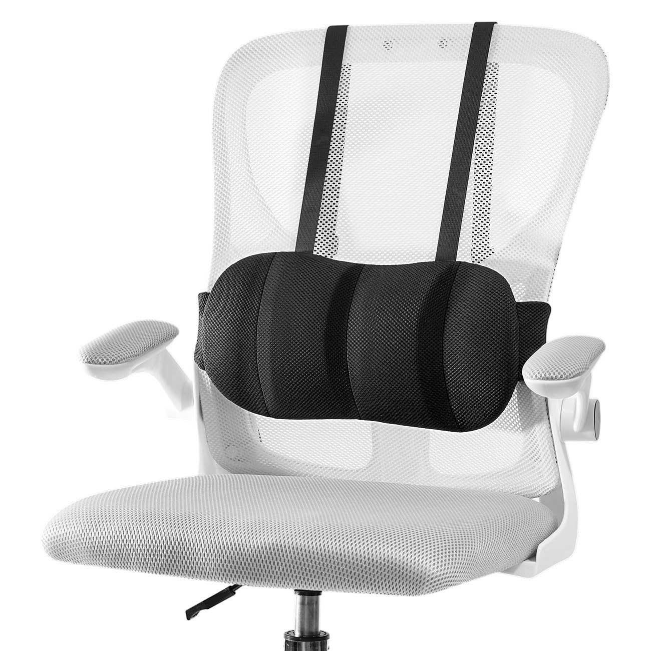 Veitail Lumbar Support Pillow for Office Chair and For Chiar, Black