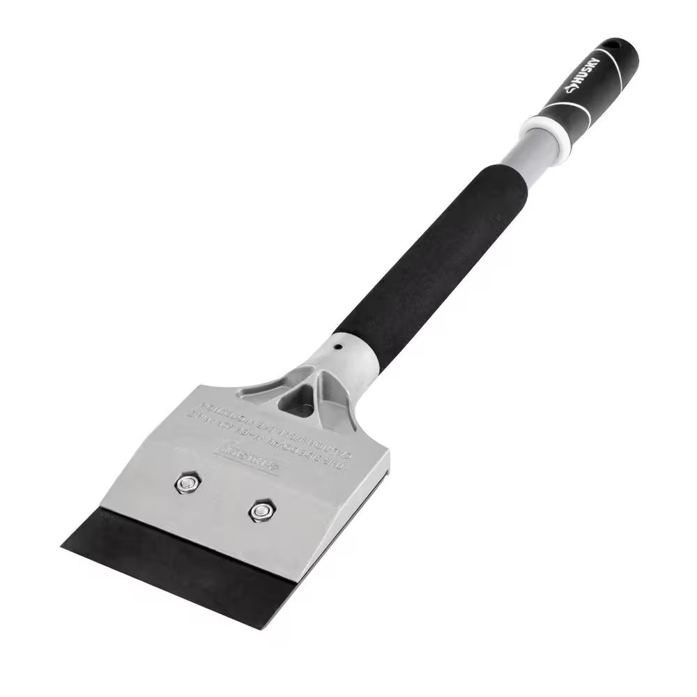 Husky Floor Scraper Heavy Duty 4 Inch Hand Scraper Double Edge Blade 18 Inch