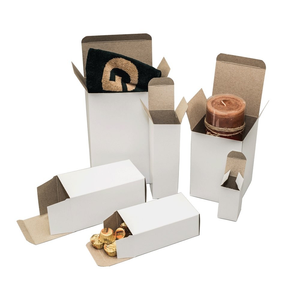 .024 White Reverse Tuck Cartons, 4 x 4 x 6 (Carton of 250)