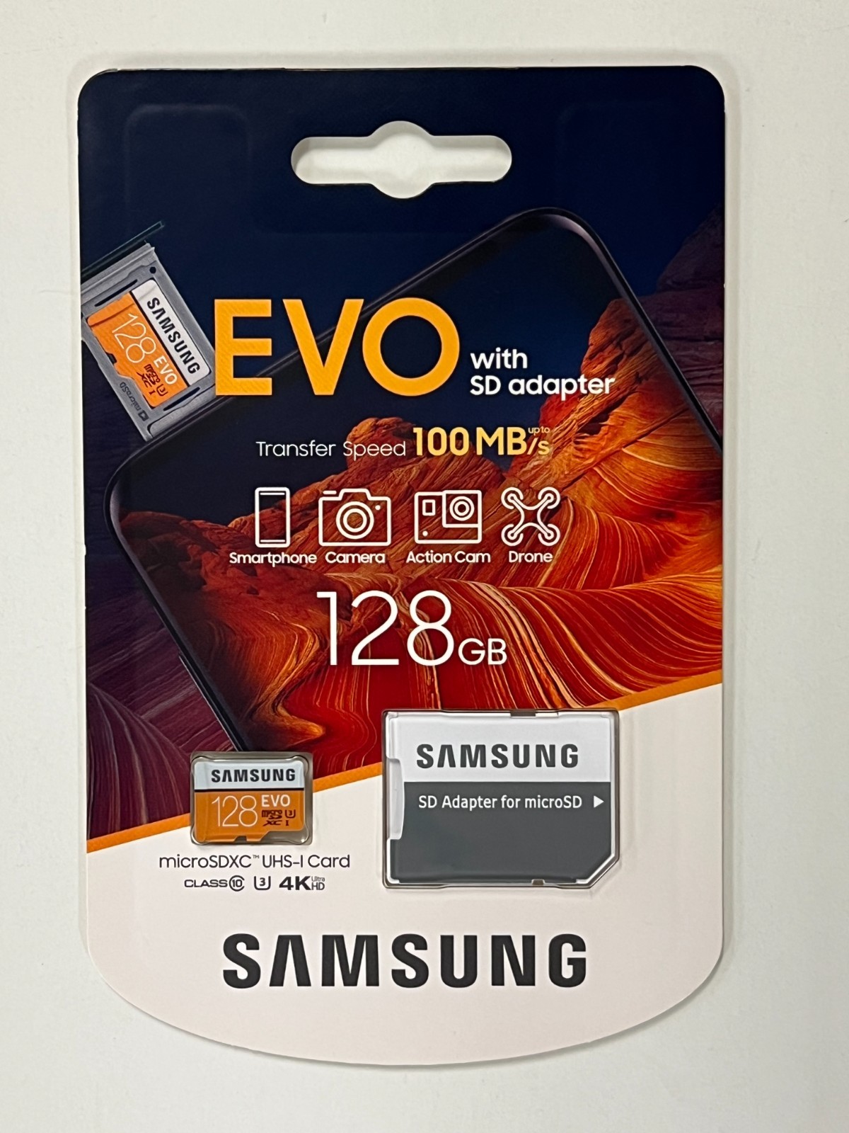 New Samsung Genuine EVO microSDXC Memory Card 128GB MB-MP128HA/AM