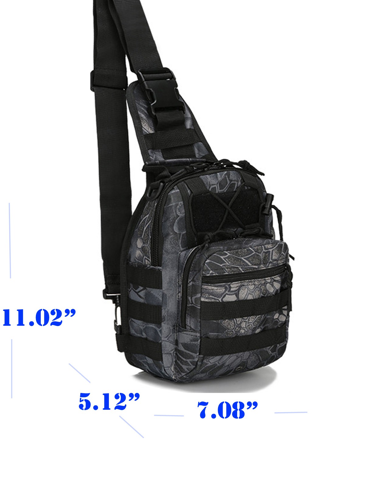 Universal Tactical Outdoor Backpack Black Hiking Camping Sling Bag