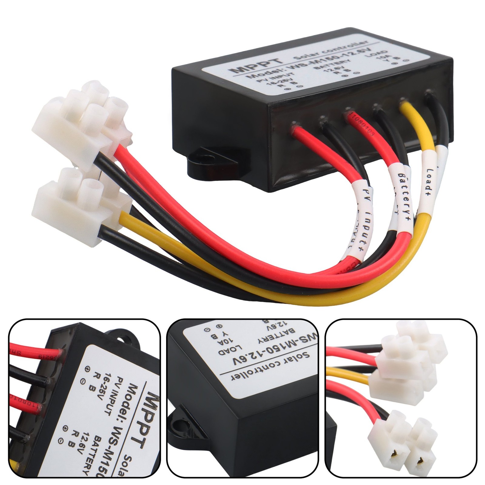 Solar Battery Charge Controller Boost MPPT Voltage Adjustable 150W 12.6V