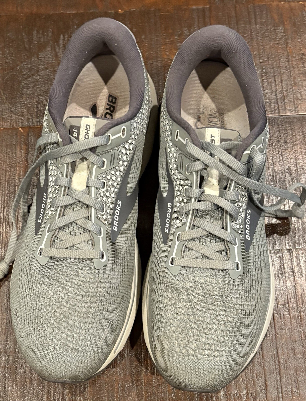 Brooks Ghost 14 Men's Gray Running Shoes US 11.5 2E