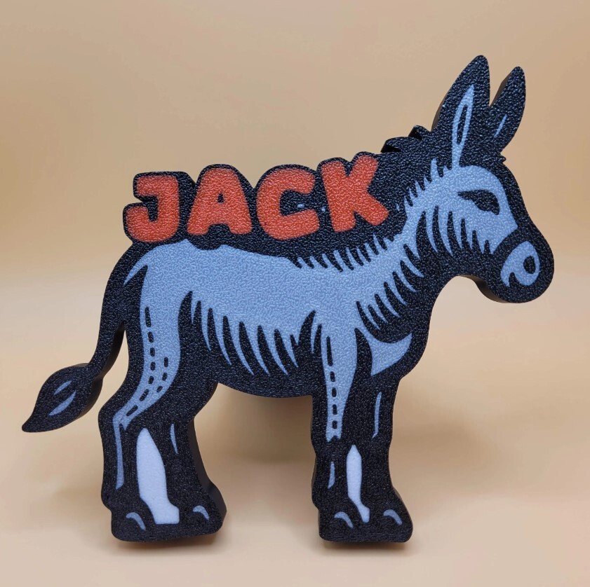 Donkey Trailer Hitch Cover. For most Truck and SUVs. Fits 2" Receiver.