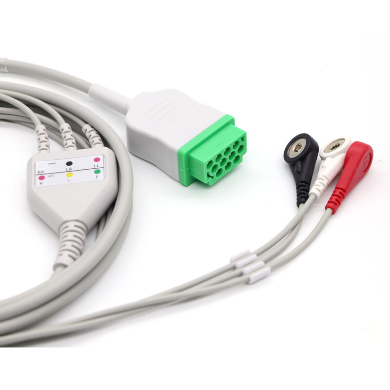 11 pin 3 Leads ECG EKG one-piece ECG Cable Fit For GE-marqutte , Dash PRO 3000