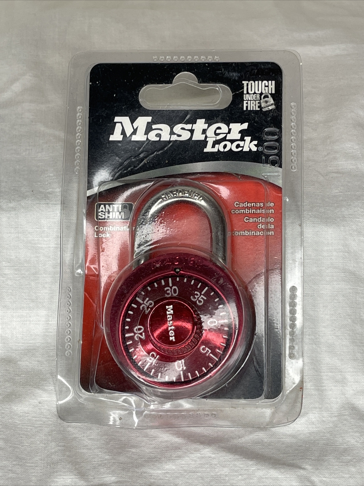 Master Lock Padlock Standard Dial Combination Lock Red NEW1561 DAST