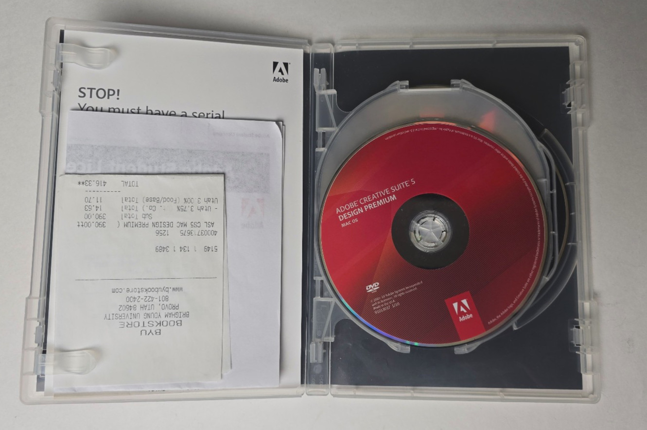 Adobe Creative Suite 5 CS5 Design Premium for Mac Studen & Teacher Licensing