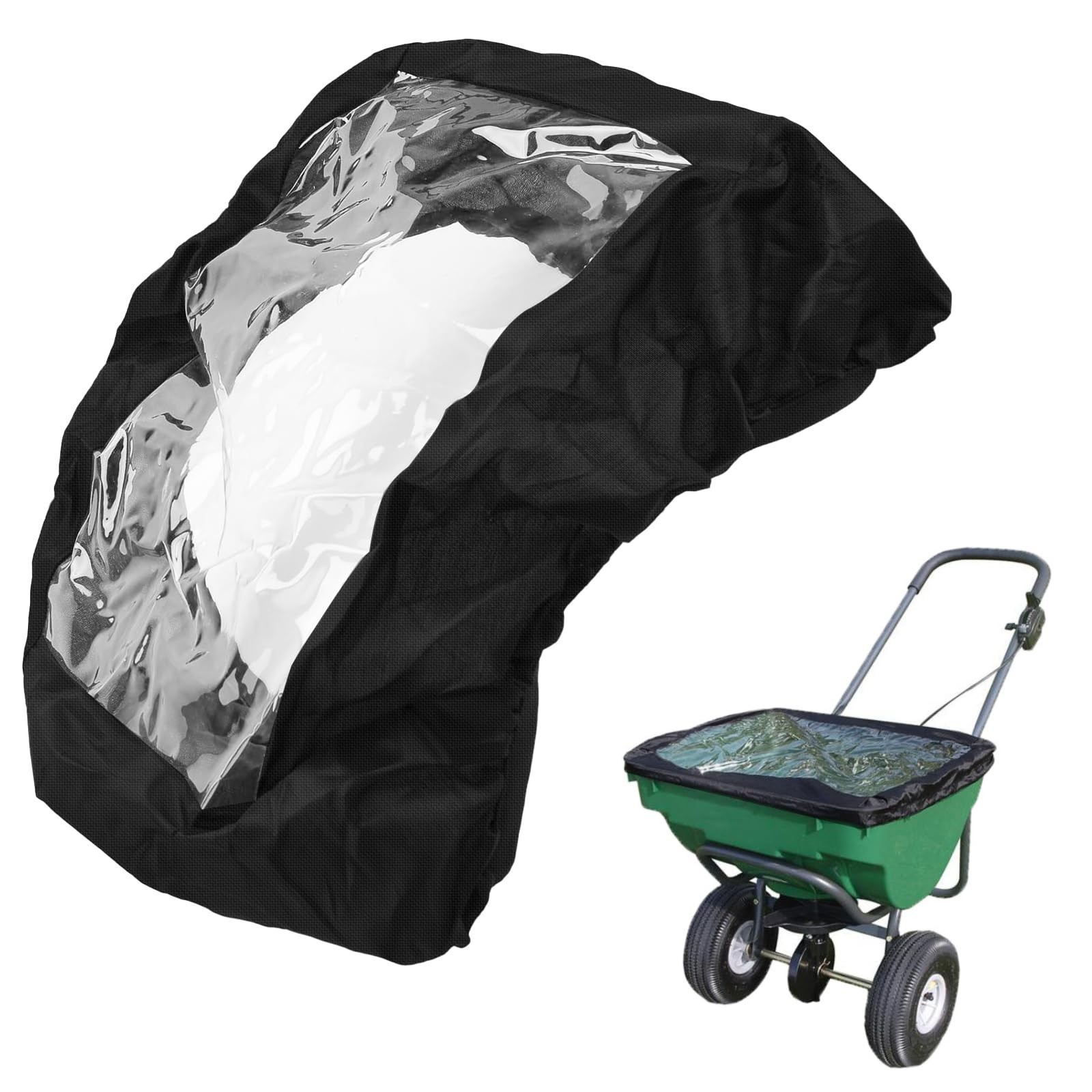 Hopper Cover,420D Waterproof Fertilizer Spereader Cover with Clear Window for...