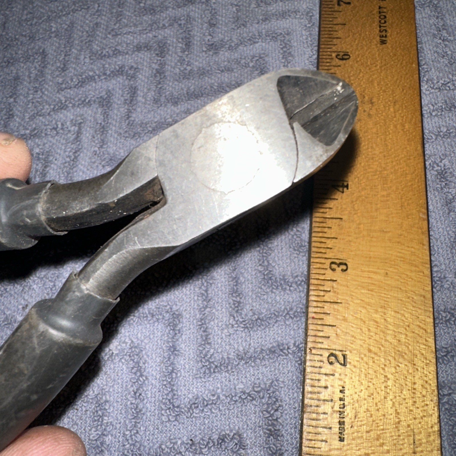 Vintage Utica Tools Wire Cutter Diagonal Hand Tool #455