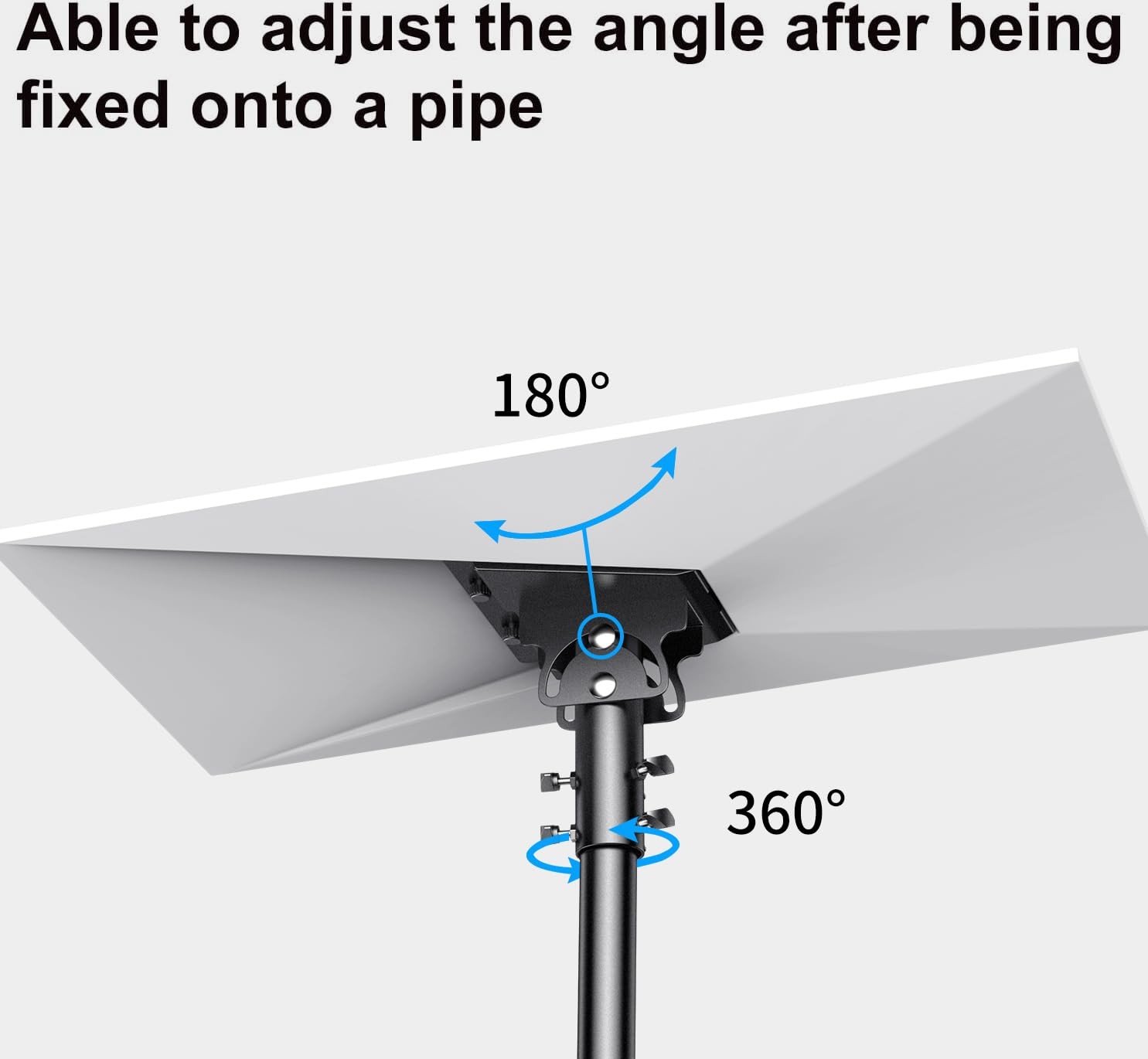 Starlink Gen 3 Pole Mount Adjustable 90-180° Pipe Adapter for Dish V3