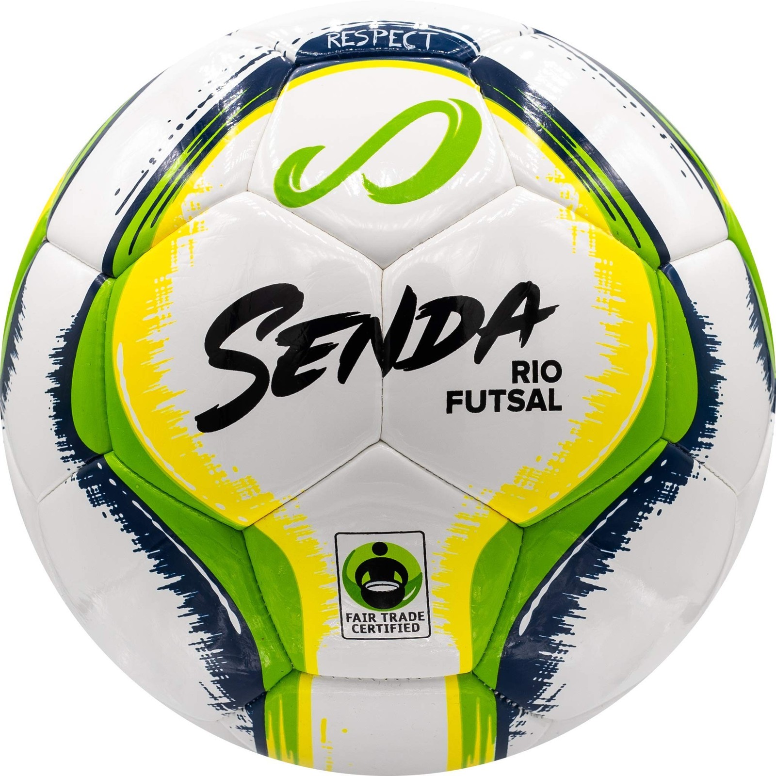 SENDA Rio Match Futsal Ball, Fair Trade Certified Green/Yellow 4 Futsal Balls