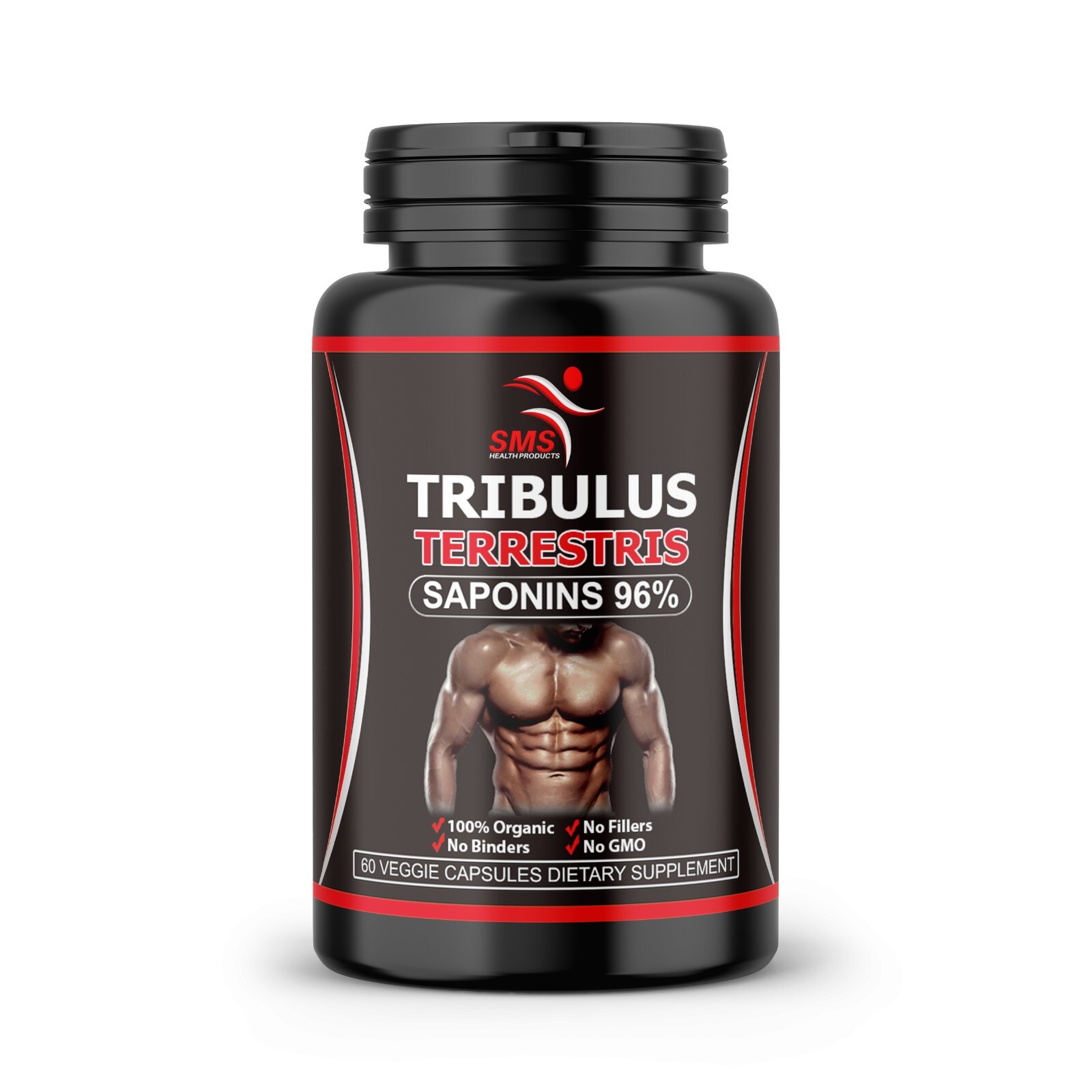 TRIBULUS TERRESTRIS 96% SAPONINS EXTRACT SPORT DIETARY SUPPLEMENT NO GMO 60 Caps