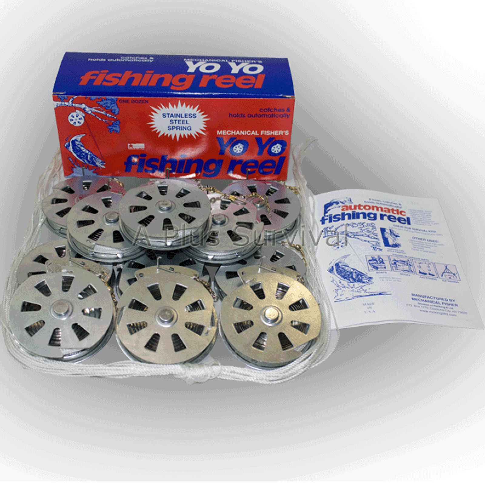 Lot of 12 Mechanical Fishing Snare Reel Yo Yo Hunting