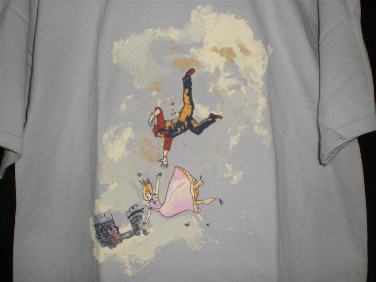 TeeFury Portal LARGE Shirt "Falling Through" Portal Tribute GRAY