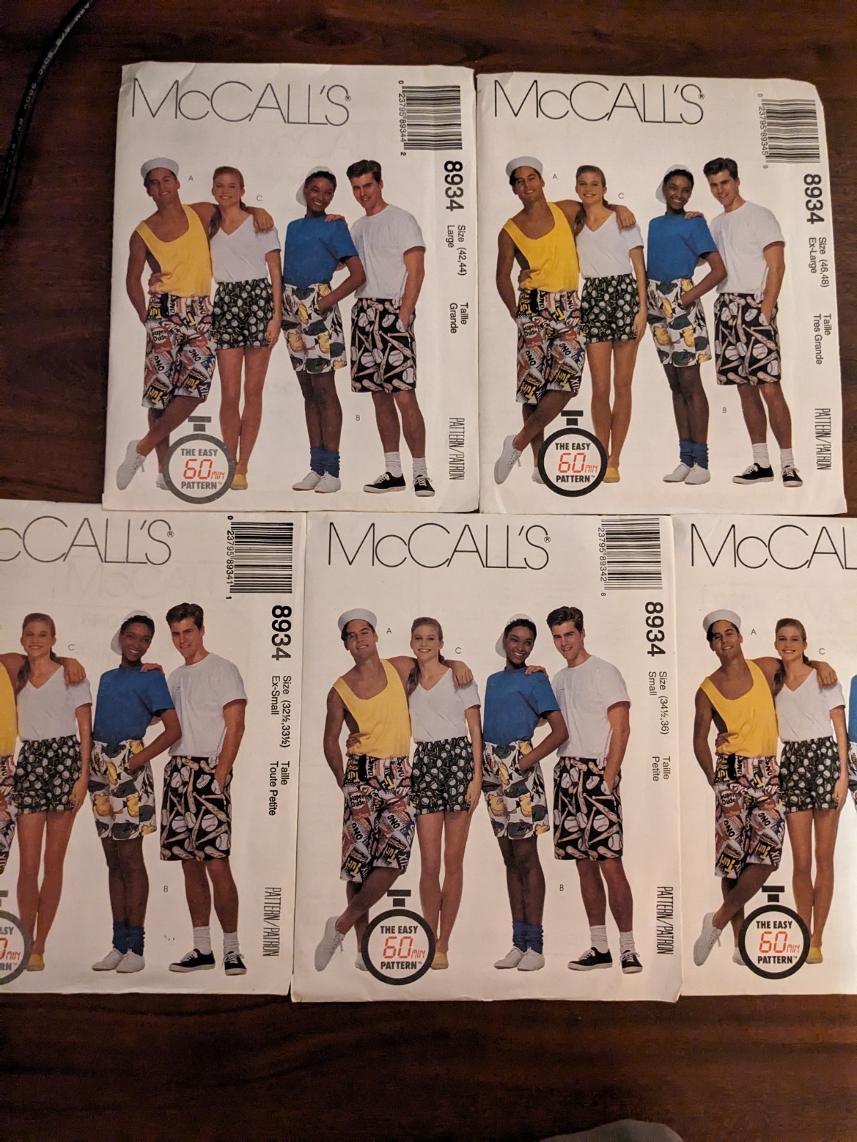 Vintage OOP McCalls 8934 Unisex Boxer Shorts Easy 60 Minute Size XS-XL UNCUT FF